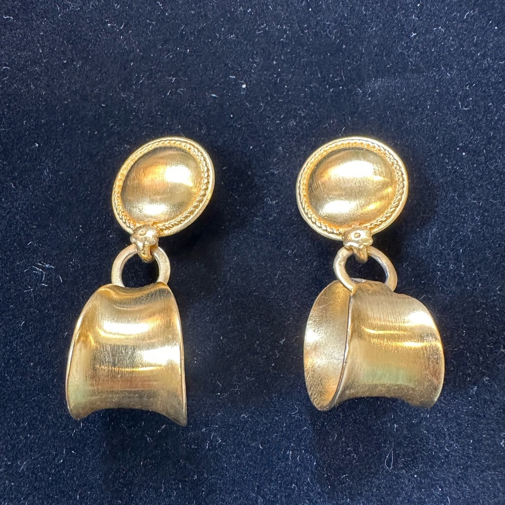 Ann Taylor Gold Sculptural Earrings